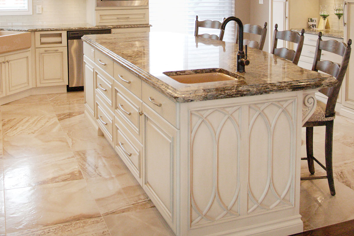 White Kitchen Island